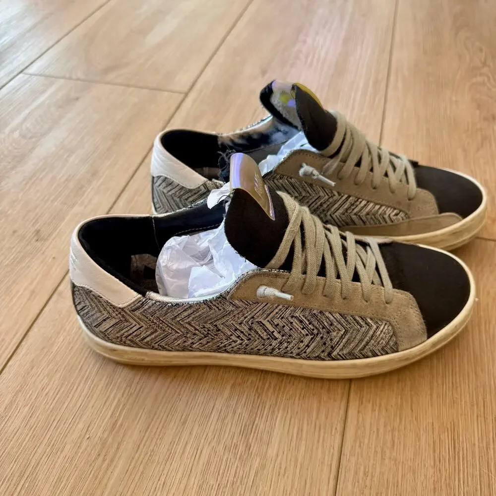 P448 John Black Silver Street Sneaker 39